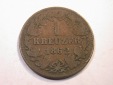 K06  Nassau  1 Kreuzer 1862 in ss    Originalbilder
