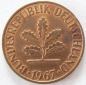 BRD 2 Pfennig 1967 D vz