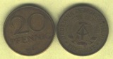 "DDR"- 20 Pfennig - 1984 A - gebraucht/used