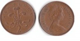 2 new Pence Großbritannien 1981 (D191)b.