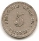 DR 5 Pfennig 1905 A #393