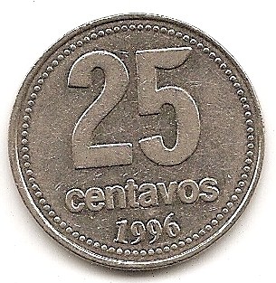  Argentinien 25 Centavos 1996 #463   