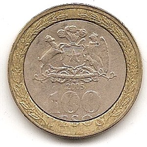  Chile 100 Pesos 2005 #469   