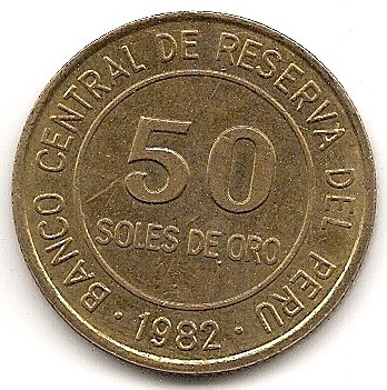  Peru 50 Soles 1982 #482   
