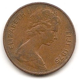  Fiji 2 Cent 1975 #484   