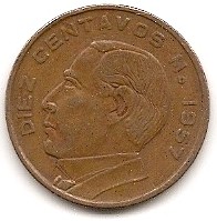  Mexico 10 Centavos 1957 #488   