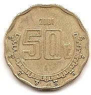  Mexico 50 Centavos 2001 #490   