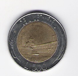  Italien 500 Lire 1987 St    Schön Nr.110   