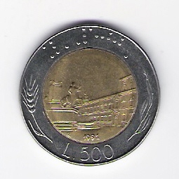  Italien 500 Lire 1991 St    Schön Nr.110   