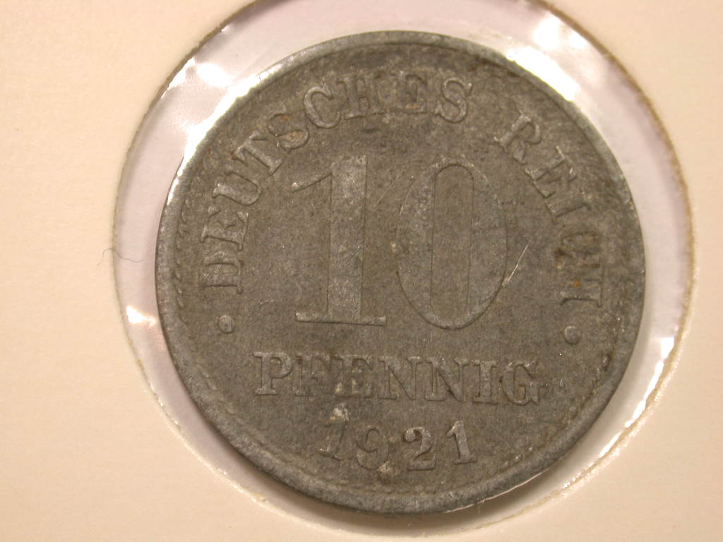  11004 Kaiserreich  10 Pfennig 1921  in besser  anschauen   