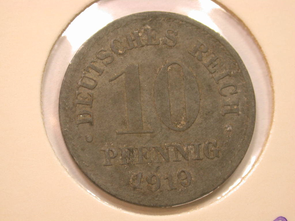  11004 Kaiserreich  10 Pfennig 1919   in besser  anschauen   