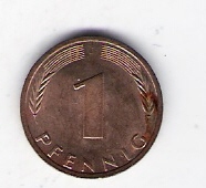 Deutschland  1 Pfennig J.380 1974 J siehe Bild