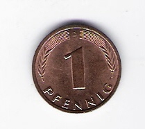 Deutschland  1 Pfennig J.380 1977 D siehe Bild