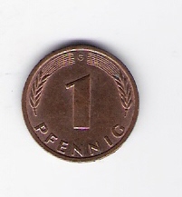 Deutschland  1 Pfennig J.380 1981 G siehe Bild