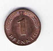 Deutschland  1 Pfennig J.380 1987 G siehe Bild