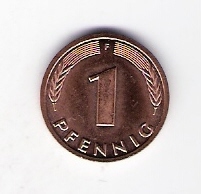 Deutschland  1 Pfennig J.380 1991 F siehe Bild