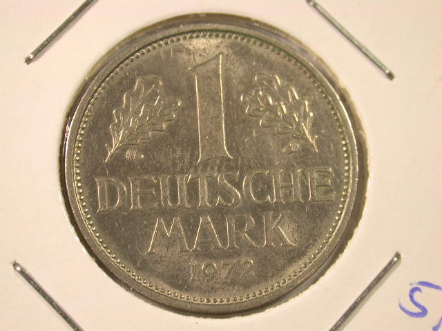  Dez11001  BRD  1 Mark  1972 D  in besserer Erhaltung  anschauen   