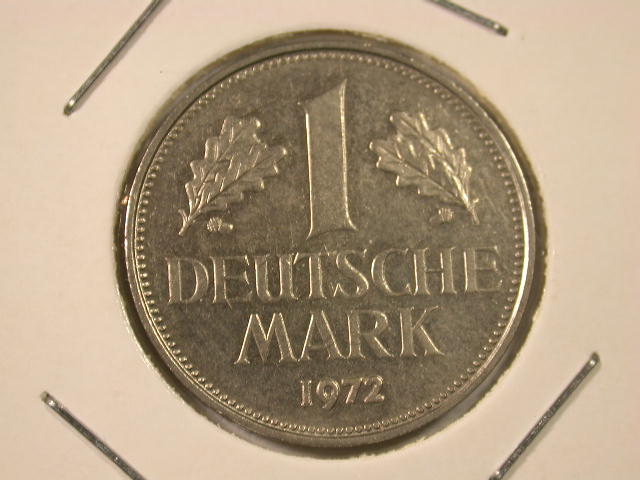  Dez11001  BRD  1 Mark  1972 G  in besserer Erhaltung  anschauen   