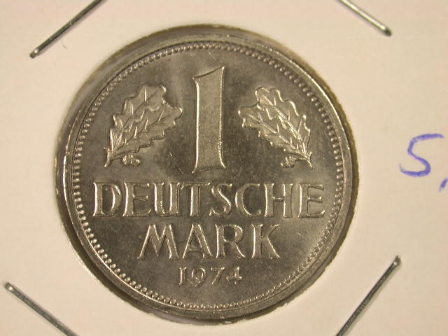  Dez11001  BRD  1 Mark  1974 J  in besserer Erhaltung  anschauen   