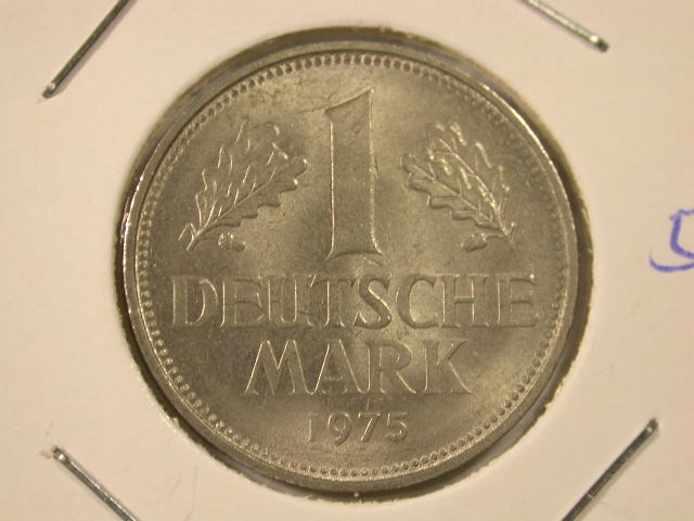  Dez11001  BRD  1 Mark  1975 F  in besserer Erhaltung  anschauen   