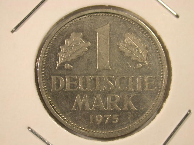  Dez11001  BRD  1 Mark  1975 G  in besserer Erhaltung  anschauen   