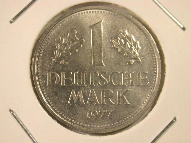  Dez11001  BRD  1 Mark  1977 F  in besserer Erhaltung  anschauen   