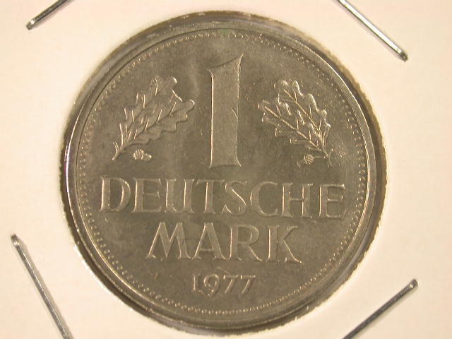  Dez11001  BRD  1 Mark  1977 J  in besserer Erhaltung  anschauen   