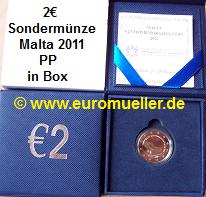 Malta 2 Euro Sondermünze 2011...Wahl...PP...in orig. Box   