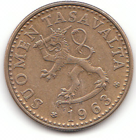 Finnland (D049)b. 20 Pennia 1963 siehe scan