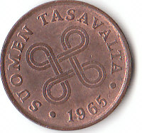 Finnland (D054)  b. 1 Penni 1965 siehe scan