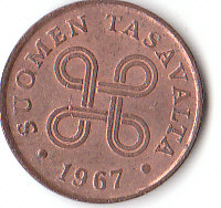 Finnland (D059)b. 1 Penni 1967 siehe scan