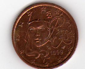  Frankreich 2 Cent 1999   