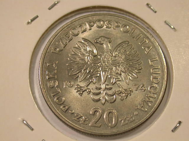  12001 20 Zloty Polen von 1974 Nowotko in f.st  anschauen   