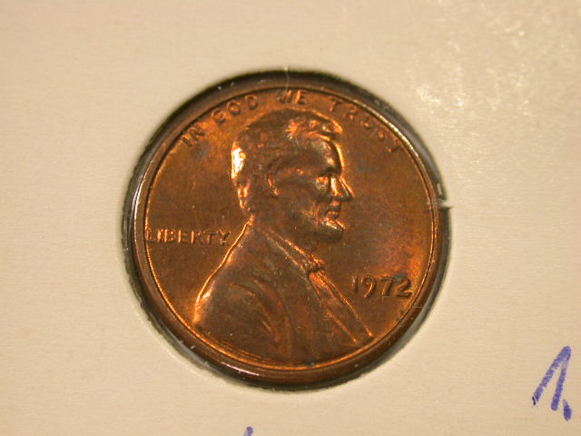  12001 1 Cent USA  1972 in besser  anschauen   