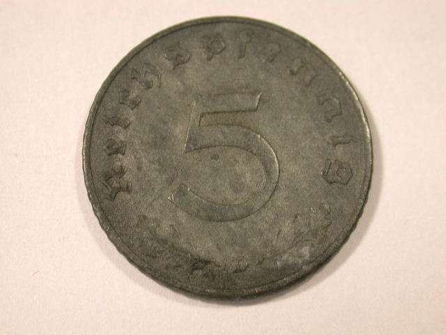  12001 3. Reich  5 Pfennig 1941 D  in sehr schön  anschauen   