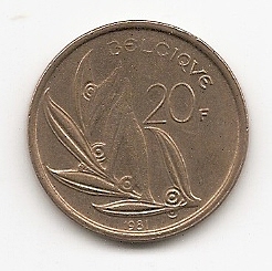  Belgien 20 Francs 1981 #502   