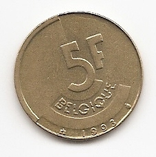  Belgien 5 Francs 1993 #503   