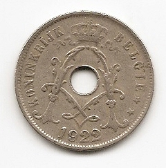  Belgien 25 Centimes 1922 #504   