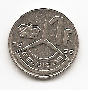  Belgien 1 Franc 1990 #514   
