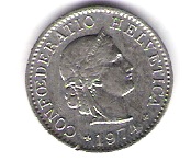  Schweiz 5 Rappen K-N 1974   Schön Nr.24   