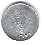  DDR 1 Pfennig Al 1950 A J.Nr.1501   