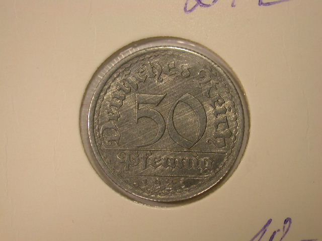  12005 50 Pfennig  Weimar  1921 E in Stempelglanz !!   