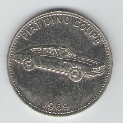 Shell Sammelmedaille aus der Serie <i>Berühmte Automobile</i> Fiat Dino