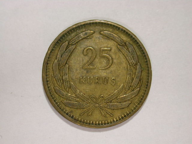  12008  Türkei,  25 Kurus von 1955   