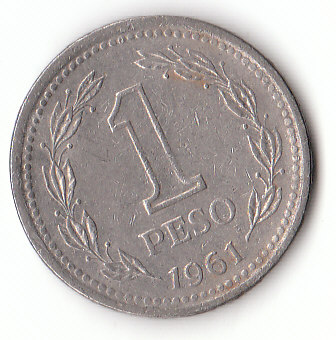  1 Peso Argentinien 1961 (F416)   