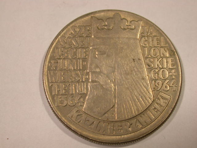  F01 10 Zloty Polen von 1964  Variante erhöhte Schrift in f.st   