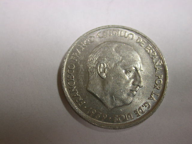 F01 Spanien 10 Centimos von 1959 in vz-st/f.st