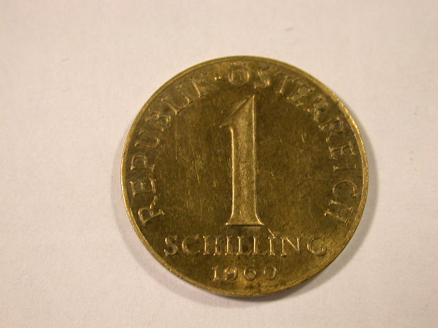 F01 Österreich 1 Schilling von 1960 in vz-st