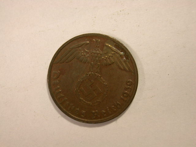 F01 3.Reich 1 Pfennig 1939 G in ss+