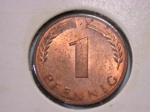  12013 1 Pfennig  1950 J in f.st/st  Top   